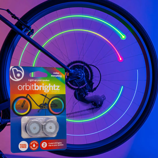 Brightz Orbit Brightz Burning Man Bike Spoke Lights Mini LED Spoke Lights for Bikes LED Spoke Lights Bicycle Spoke Light Up Bike Spokes Kids Bike Spoke Accessories Bike Wheel Lights RGB